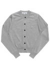 Baby Fox Patch Regular Cardigan Grey Melange - MAISON KITSUNE - BALAAN 3