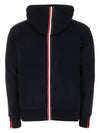 Center Back Stripe Cotton Zip Up Hoodie Navy - THOM BROWNE - BALAAN 6