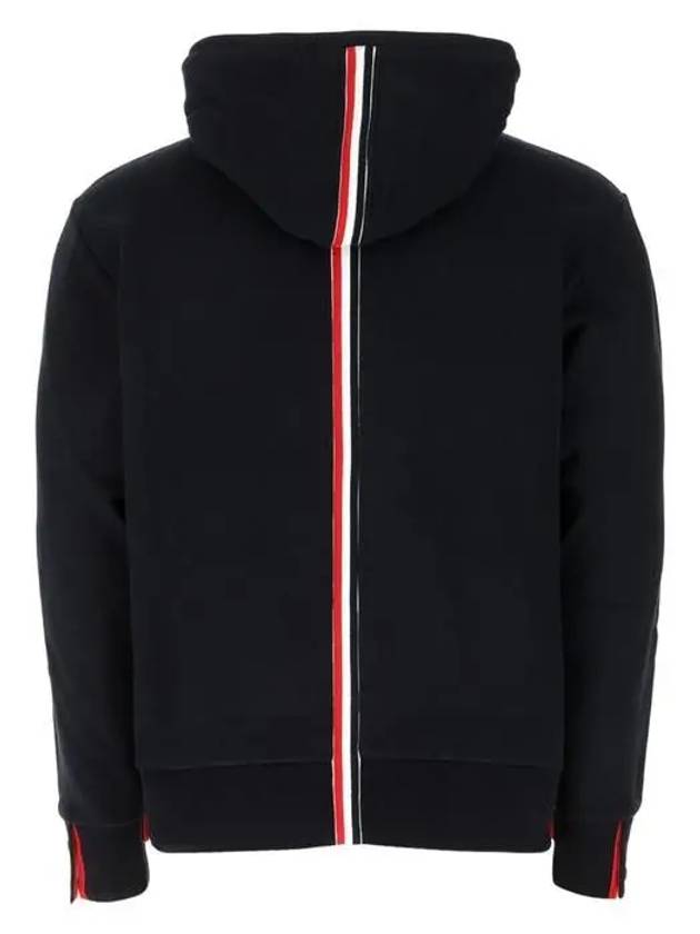 Center Back Stripe Cotton Zip Up Hoodie Navy - THOM BROWNE - BALAAN 6