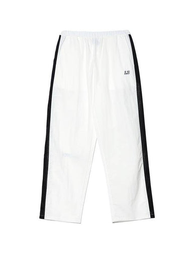 Side Mesh Nylon Track Pants White - LMN3011 - BALAAN 1