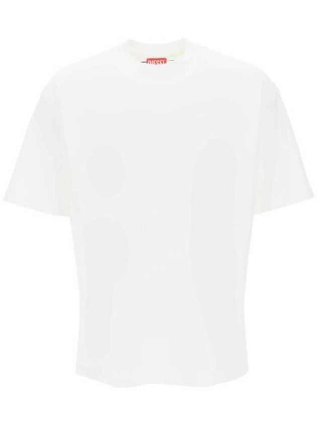 Maxi Oval D Embroidery Short Sleeve T-Shirt White - DIESEL - BALAAN 2