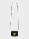 Triomphe Small Shiny Calfskin Cross Bag Black - CELINE - BALAAN 6