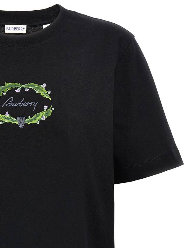 Burberry Logo Embroidery T-Shirt - BURBERRY - BALAAN 3