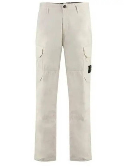 Pantaloni Comfort Fit Cargo Straight Pants Ivory - STONE ISLAND - BALAAN 2