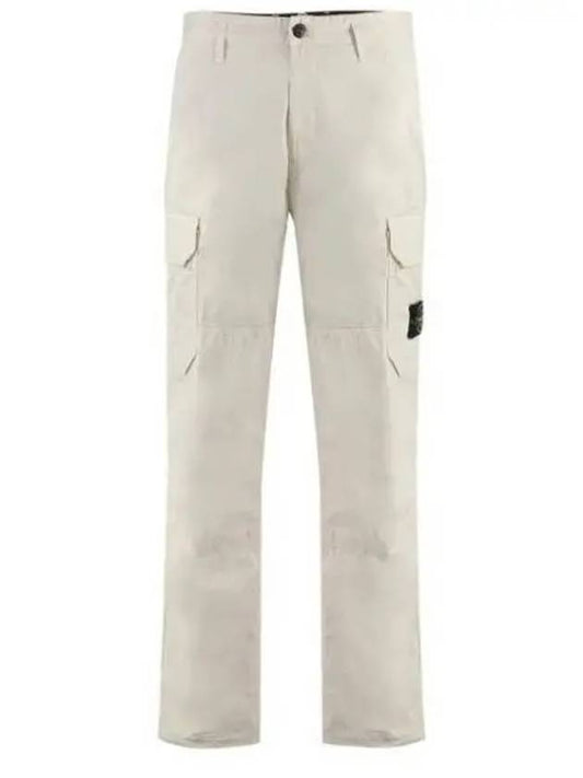 Pantaloni Comfort Fit Cargo Straight Pants Ivory - STONE ISLAND - BALAAN 2