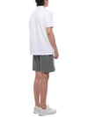 Men's Textured Cotton Shorts Grey - THOM BROWNE - BALAAN 7