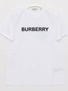 Logo Cotton Short Sleeve T-Shirt White - BURBERRY - BALAAN 3