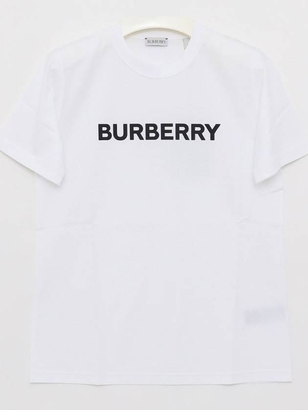 Logo Cotton Short Sleeve T-Shirt White - BURBERRY - BALAAN 3