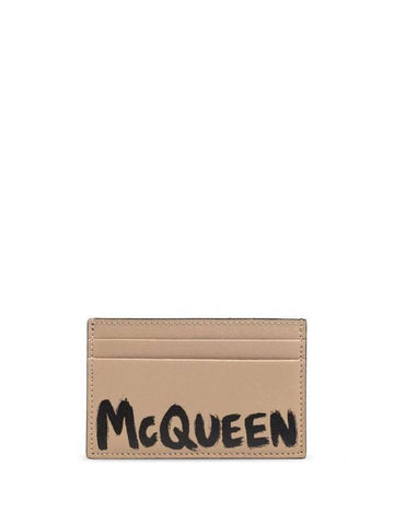 logo print leather card holder 7362301AATG - ALEXANDER MCQUEEN - BALAAN 1