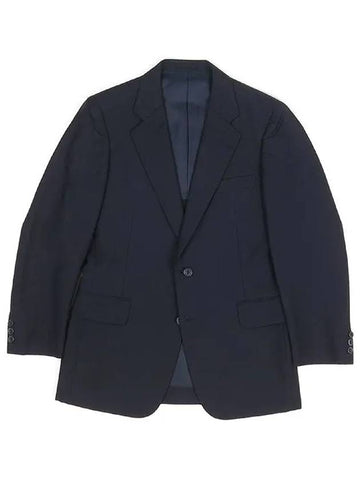 Navy Stripe Pattern Men s Blazer Jacket - BURBERRY - BALAAN 1