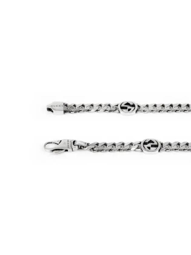 Thin Interlocking G Necklace Silver - GUCCI - BALAAN 5