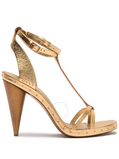 Women's Hans Runway Sandals Heel Gold - BURBERRY - BALAAN 2