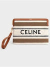 Small Strap Striped Textile With Celine Jacquard Pouch Bag - CELINE - BALAAN 2