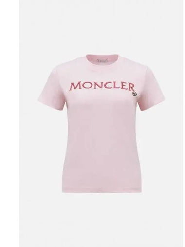 IDomestic shippingI 24 8C00006 829HP 50B logo embroidery t shirt kr 204869 - MONCLER - BALAAN 1