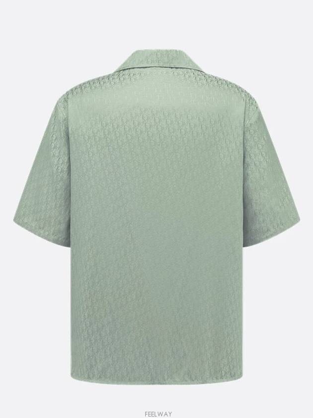 Oblique Short Sleeve Shirt Green - DIOR - BALAAN 7