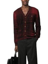 Logo Check Cardigan Red - VIVIENNE WESTWOOD - BALAAN 3