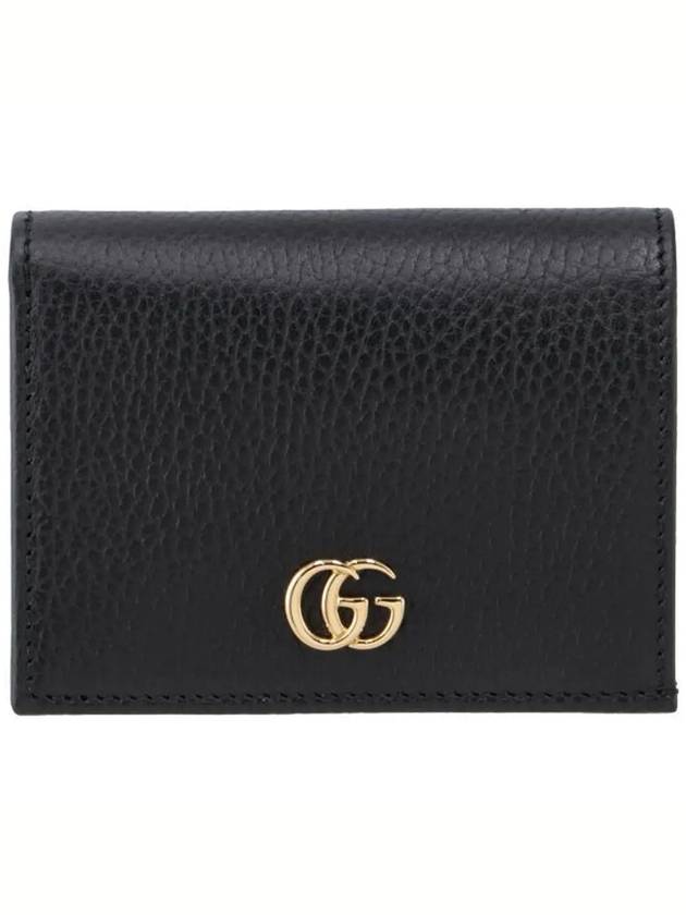 GG Marmont Leather Half Wallet Black - GUCCI - BALAAN 2