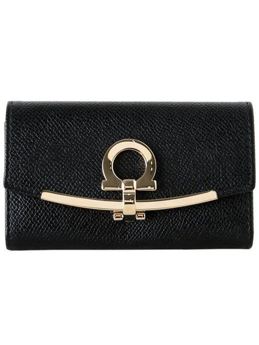 Gancini Key Holder Black - SALVATORE FERRAGAMO - BALAAN 2