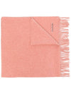 Orange Melange Pink Tab Logo NEW CANADA Wool Muffler CA0210 - ACNE STUDIOS - BALAAN 1