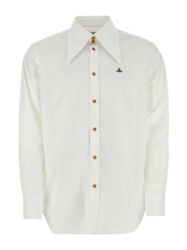 Violin Logo Long Sleeve Shirt White - VIVIENNE WESTWOOD - BALAAN 1