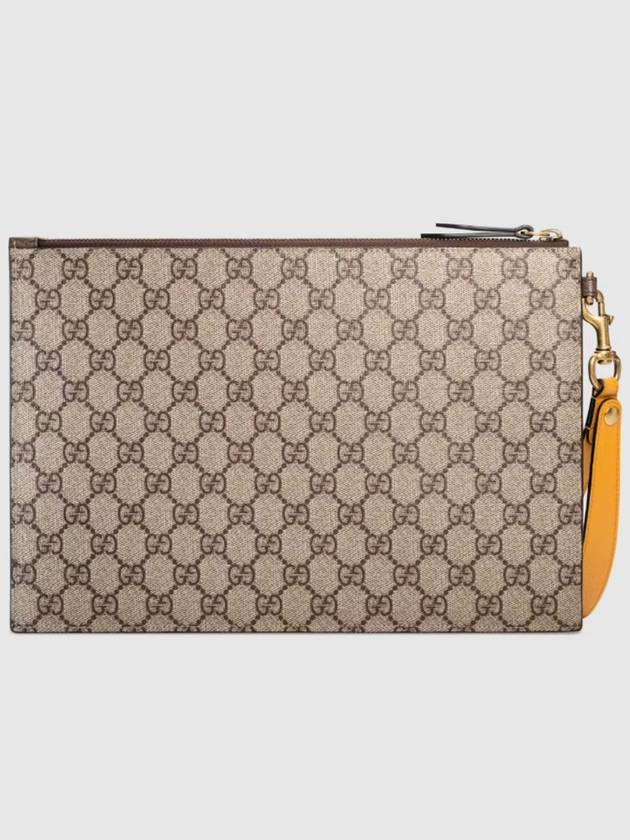 Neo Vintage GG Supreme Clutch Bag Beige Ebony - GUCCI - BALAAN 3