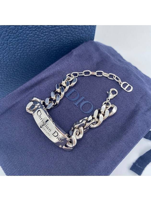 Chain Link Bracelet Silver - DIOR - BALAAN 3