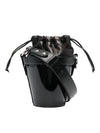 Stitched Logo Drawstring Bucket Bag Black - MAISON MARGIELA - BALAAN 1