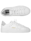 Purestar White Silver Glitter Heel Tab Sneakers - GOLDEN GOOSE - BALAAN 2