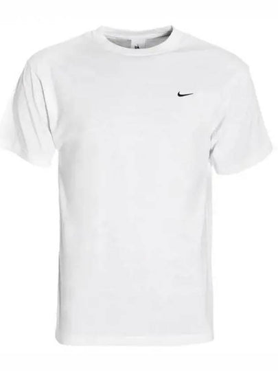 Men s Solo Swoosh Short Sleeve Knit Top CV0559 100 M NK SWSH SS - NIKE - BALAAN 1