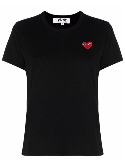 Red Heart Short Sleeve T-Shirt P1 T107 1 Black - COMME DES GARCONS - BALAAN 2