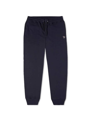 Men's Zebra Logo Jogger Pants Navy - PAUL SMITH - BALAAN 1