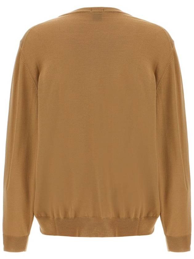 Men's Embroidered Logo Knit Top Beige - HUGO BOSS - BALAAN 3