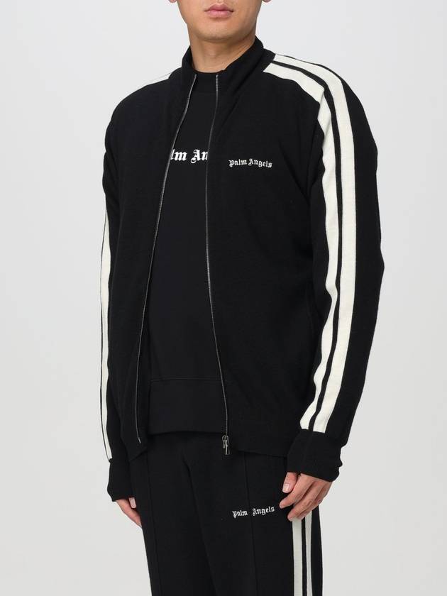 Palm Angels Wool Cashmere Track Jacket Black - PALM ANGELS - BALAAN 5