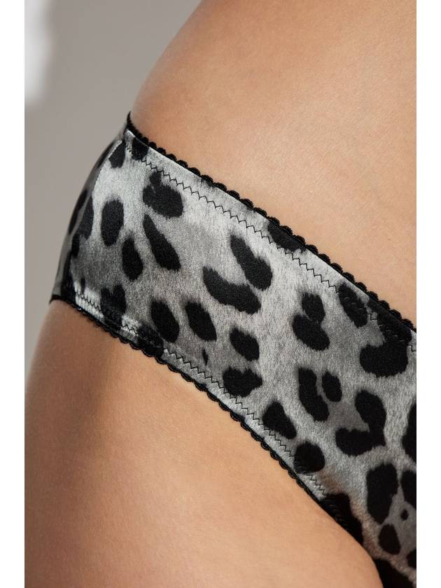 Dolce & Gabbana Silk Briefs With Animal Print, Women's, Grey - DOLCE&GABBANA - BALAAN 4