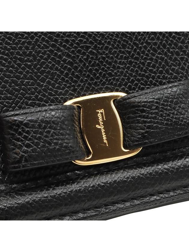 Ferragamo black leather Barlow gold mini chain cross bag WOC 22 C916 - SALVATORE FERRAGAMO - BALAAN 7