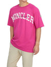 Logo Bright Pink Short Sleeve T-Shirt Pink - MONCLER - BALAAN 6