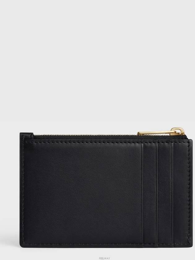 Triomphe Zipper Card Wallet Black - CELINE - BALAAN 5