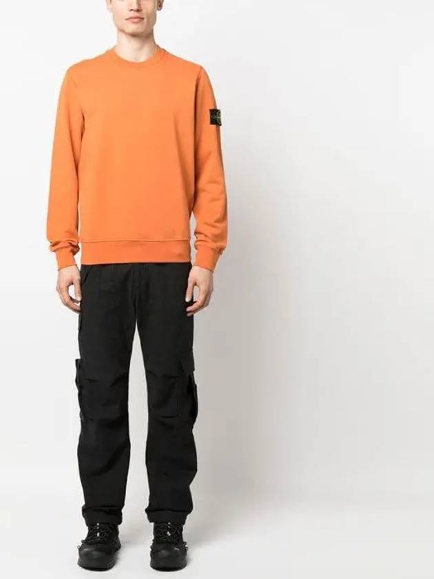 Wappen Patch Crew Neck Sweatshirt Orange - STONE ISLAND - BALAAN 4