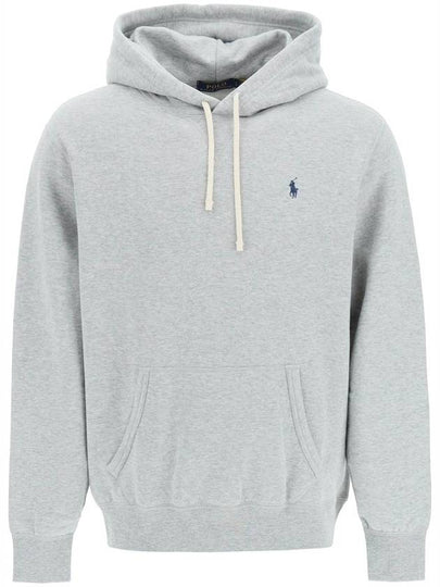 Embroidered Logo Pony Hoodie Grey - POLO RALPH LAUREN - BALAAN 2