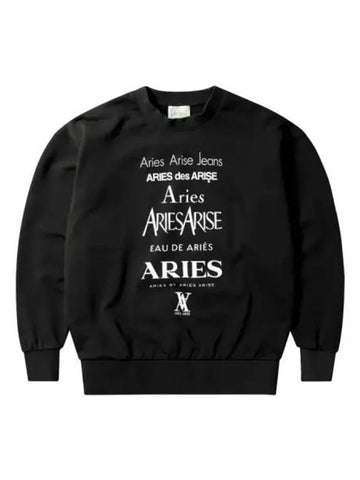 Aries Perfume Crew Neck Black - ARIES - BALAAN 1