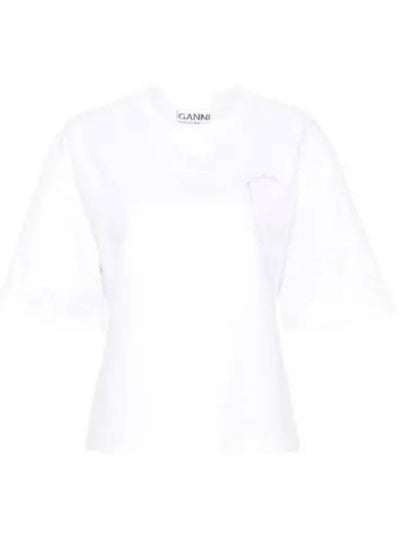 sleeveless t shirt T4028 151 WHITE - GANNI - BALAAN 2