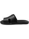 H212879Z H02 Izmir Glazed Calfskin Sandals Noir Men's Shoes TPM - HERMES - BALAAN 1