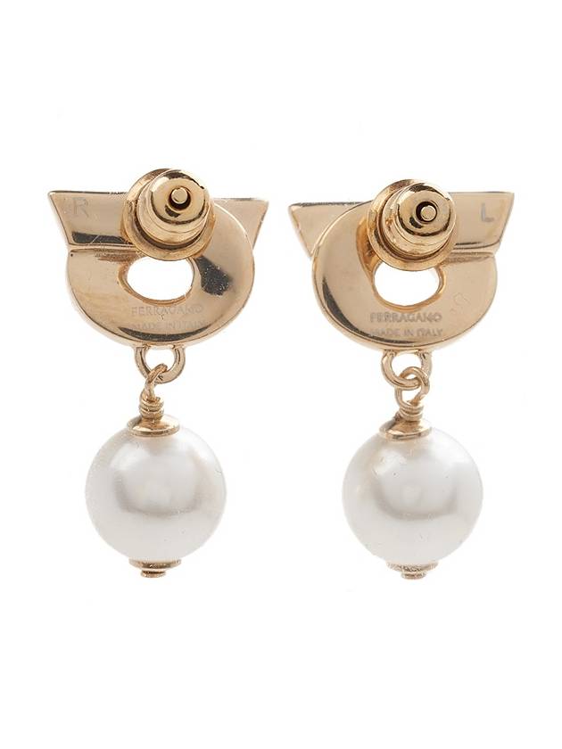 Ferragamo Women s Pearl Gancini Earrings 76 0780 EAR NEWGAN PORO PERLA 0776601 - SALVATORE FERRAGAMO - BALAAN 4