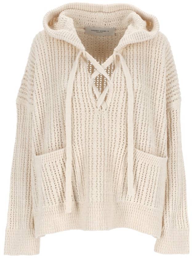 Women's Papyrus Colored Cotton Hoodie Beige - GOLDEN GOOSE - BALAAN 4