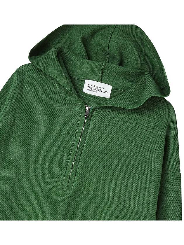 Half Zip-Up Pullover Hoodie Green - THE GREEN LAB - BALAAN 9