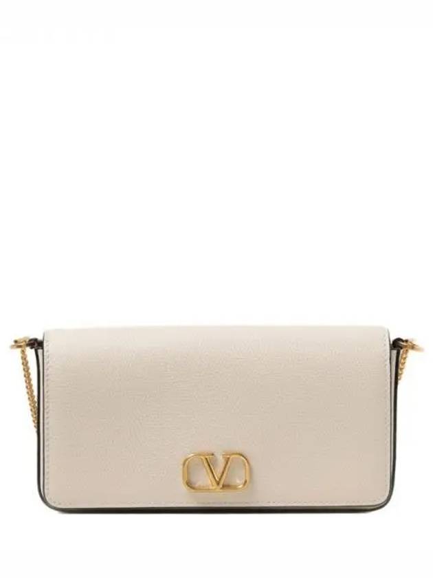 V Logo Signature Chain Cross Bag Ivory - VALENTINO - BALAAN 2