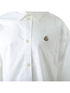 Signature Logo Patch Long Sleeve Shirt White - MONCLER - BALAAN 5