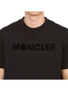 Maglia Logo Cotton Short Sleeve T-Shirt Black - MONCLER - BALAAN 6