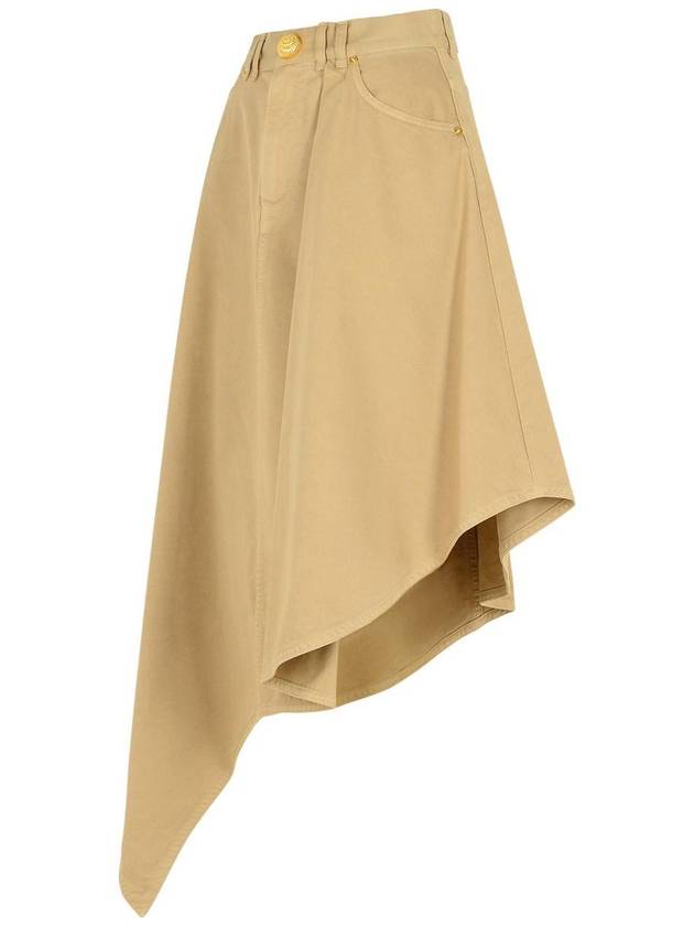 Balmain Beige Cotton Skirt - BALMAIN - BALAAN 2