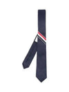 Men's Grosgrain Stripe Tie Dark Navy - THOM BROWNE - BALAAN 2